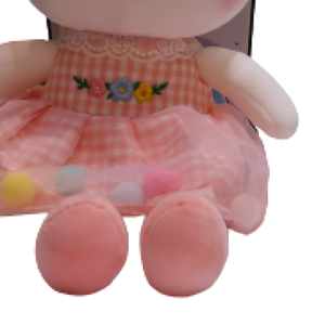 عروسک خرگوشی صورتی پوم پوم 40 سانتی متر Pom Pom Rabbit Doll -اسباب بازی